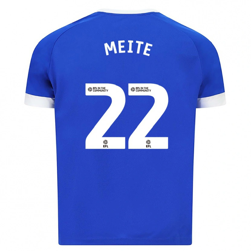 Danxen Enfant Maillot Yakou Méïté #22 Bleu Blanc Tenues Domicile 2025/26 T-Shirt