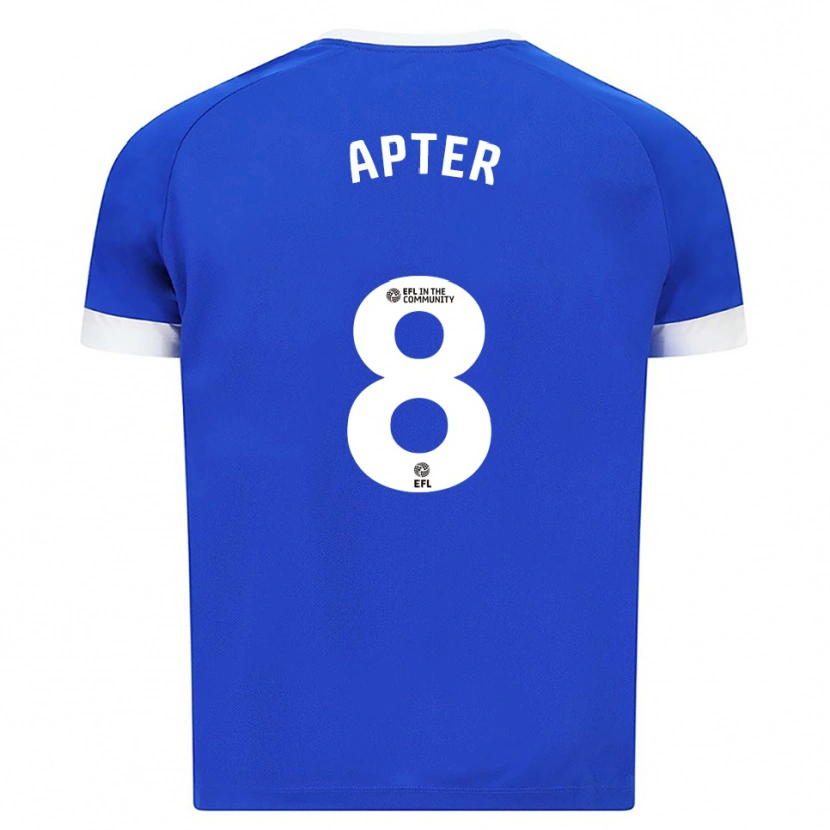 Danxen Enfant Maillot Matthew Apter #8 Bleu Blanc Tenues Domicile 2025/26 T-Shirt