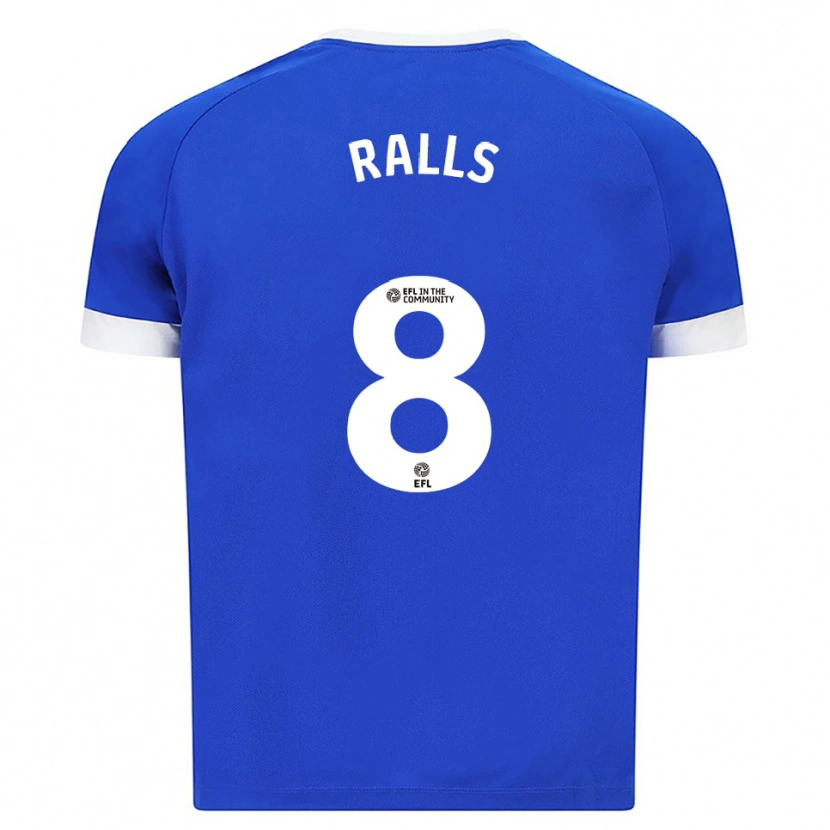 Danxen Enfant Maillot Joe Ralls #8 Bleu Blanc Tenues Domicile 2025/26 T-Shirt