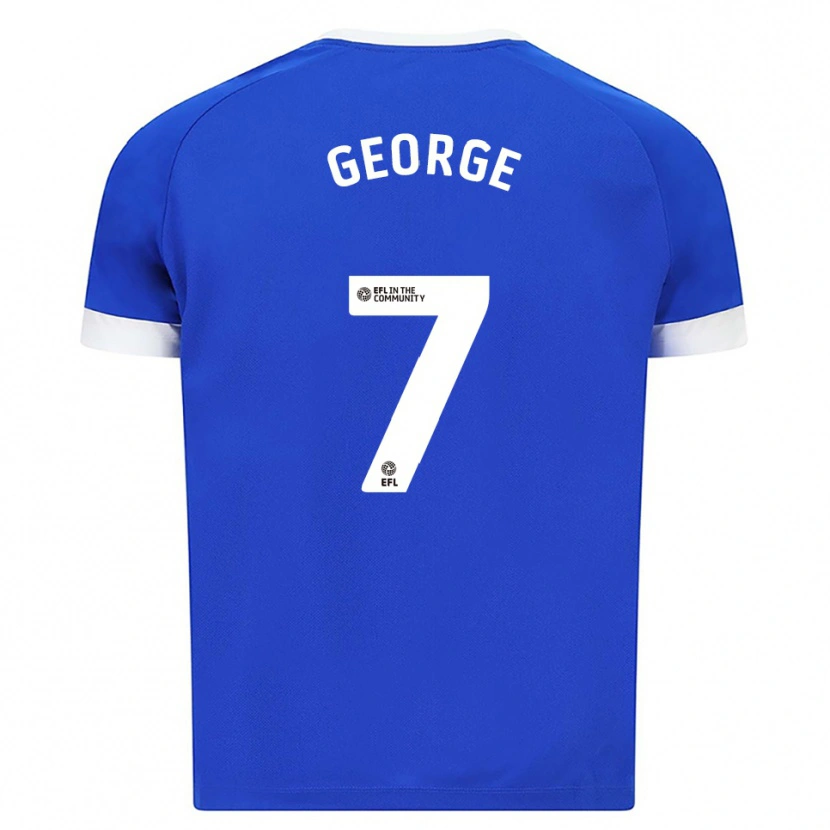 Danxen Enfant Maillot Trey George #7 Bleu Blanc Tenues Domicile 2025/26 T-Shirt