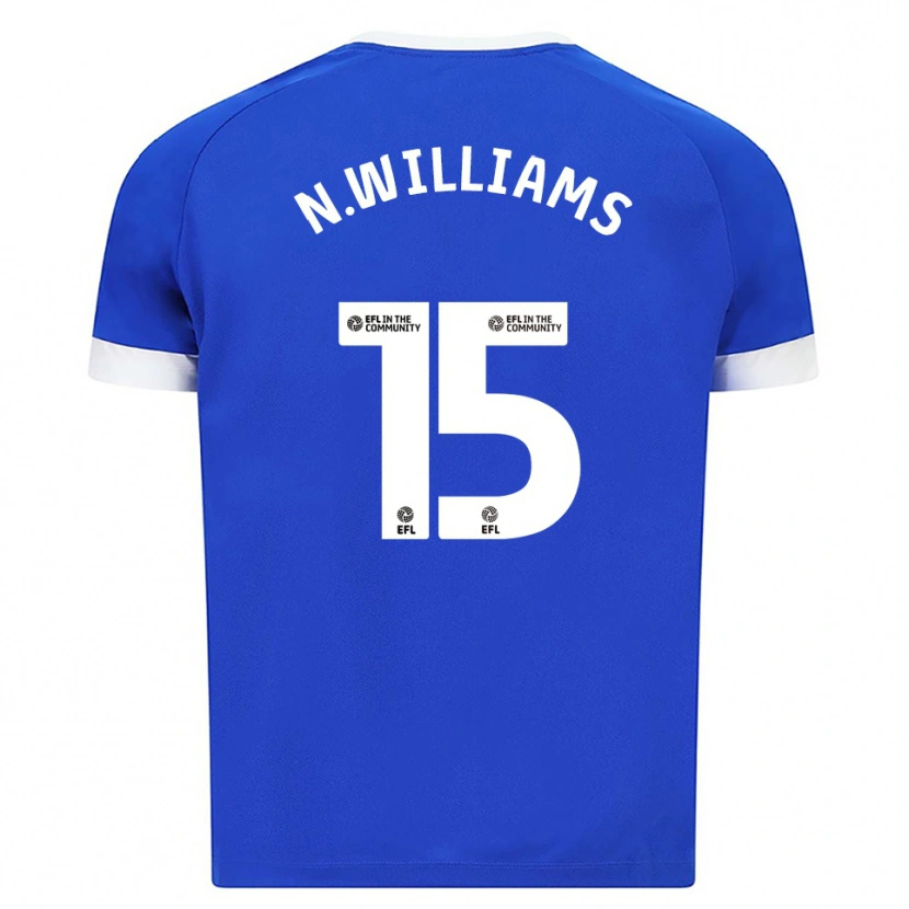 Danxen Enfant Maillot Noah Williams #15 Bleu Blanc Tenues Domicile 2025/26 T-Shirt