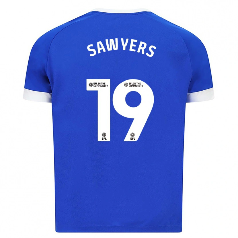 Danxen Enfant Maillot Romaine Sawyers #19 Bleu Blanc Tenues Domicile 2025/26 T-Shirt