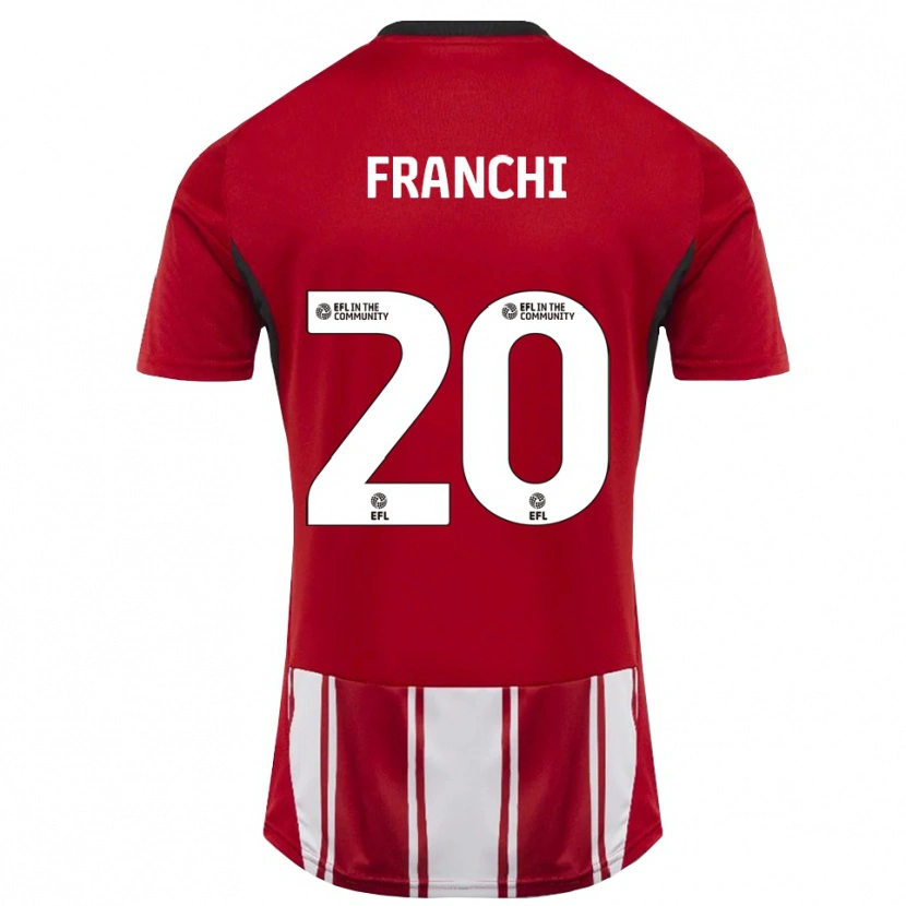 Danxen Enfant Maillot Matilda Franchi #20 Rouge Blanc Noir Tenues Domicile 2025/26 T-Shirt