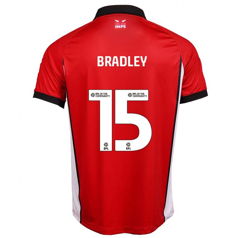 Danxen Enfant Maillot Sonny Bradley #15 Rouge Blanc Tenues Domicile 2025/26 T-Shirt