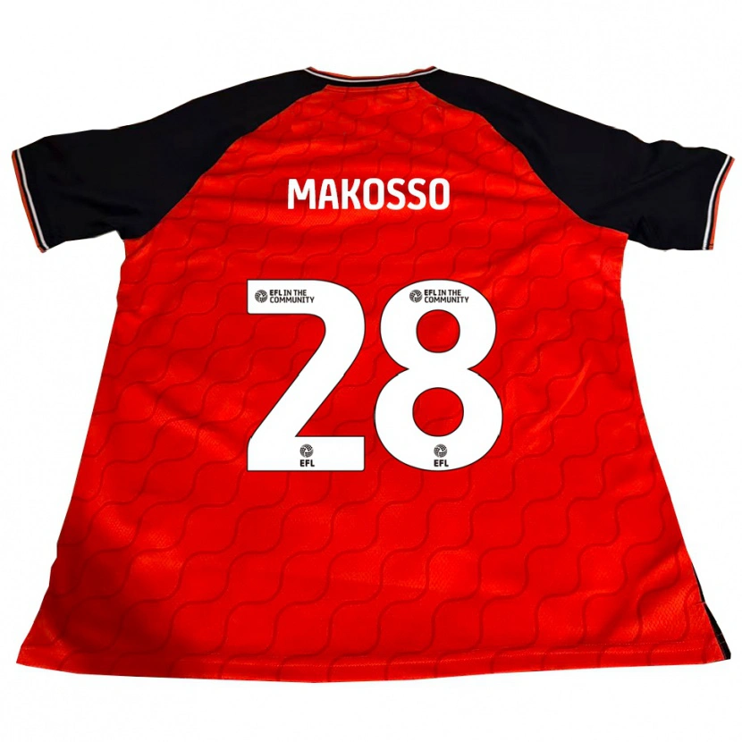 Danxen Enfant Maillot Christ Makosso #28 Orange Noir Blanc Tenues Domicile 2025/26 T-Shirt