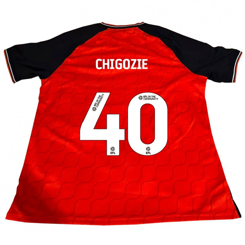 Danxen Enfant Maillot Christian Chigozie #40 Orange Noir Blanc Tenues Domicile 2025/26 T-Shirt
