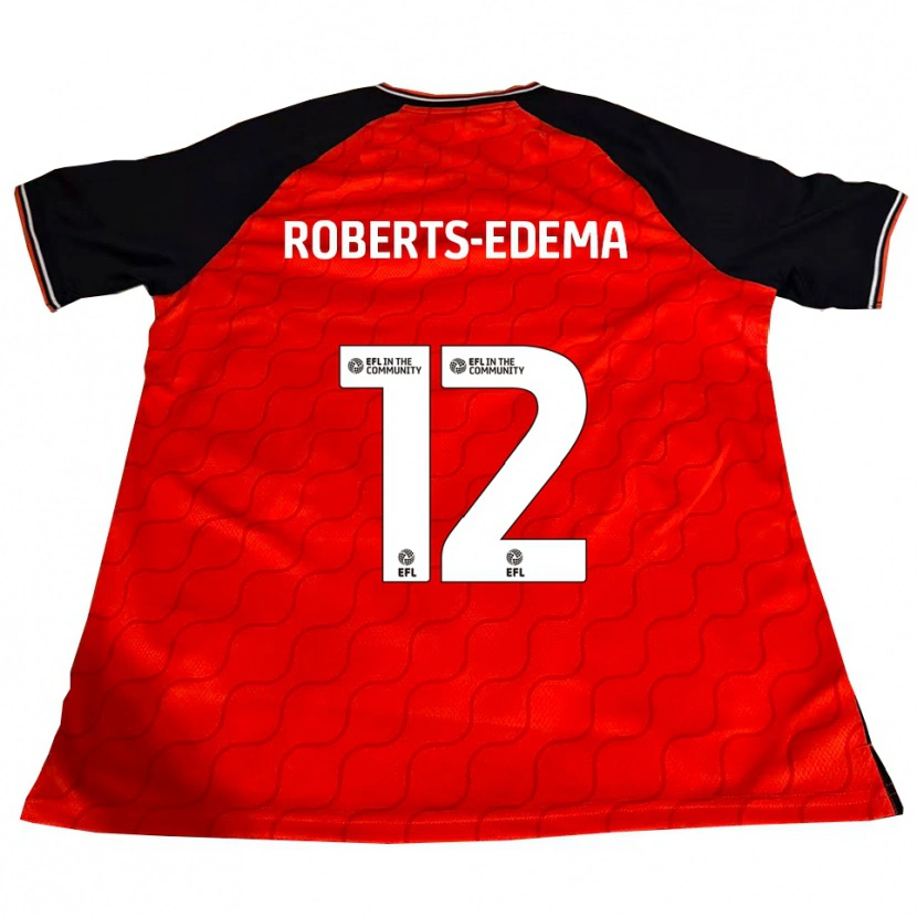 Danxen Enfant Maillot Kyron Roberts-Edema #12 Orange Noir Blanc Tenues Domicile 2025/26 T-Shirt