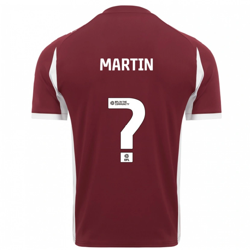 Danxen Enfant Maillot Chloe Martin #0 Bordeaux Blanc Tenues Domicile 2025/26 T-Shirt