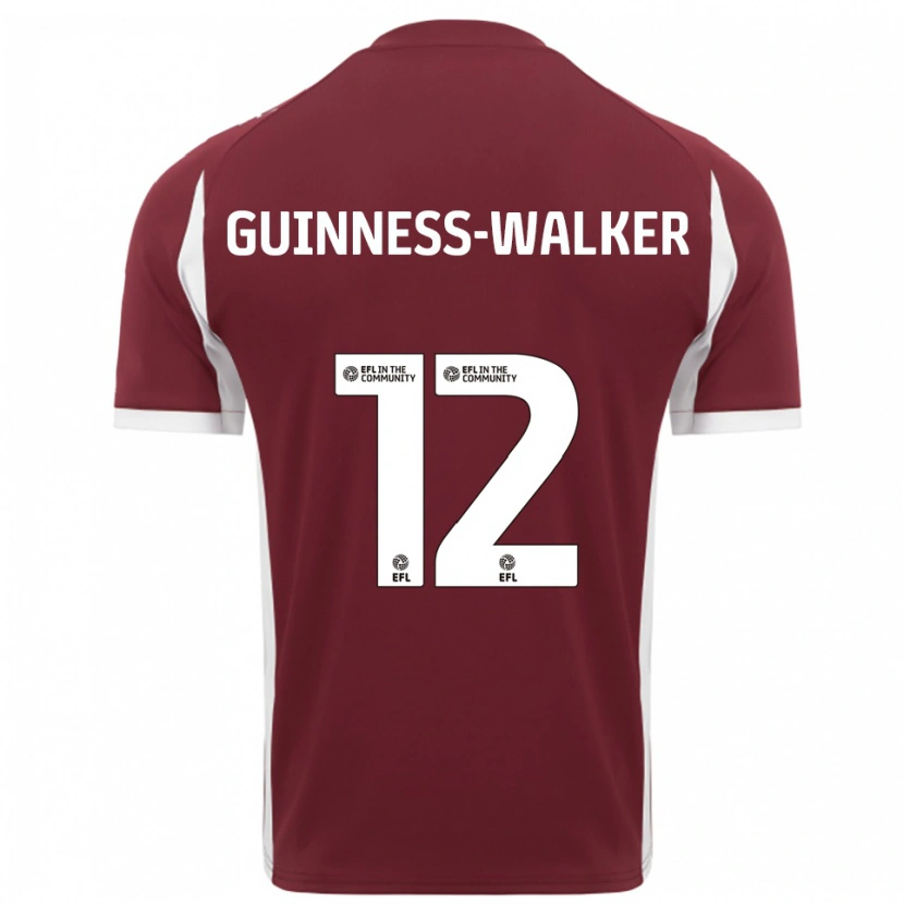 Danxen Enfant Maillot Nesta Guinness-Walker #12 Bordeaux Blanc Tenues Domicile 2025/26 T-Shirt