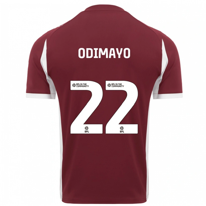 Danxen Enfant Maillot Akin Odimayo #22 Bordeaux Blanc Tenues Domicile 2025/26 T-Shirt