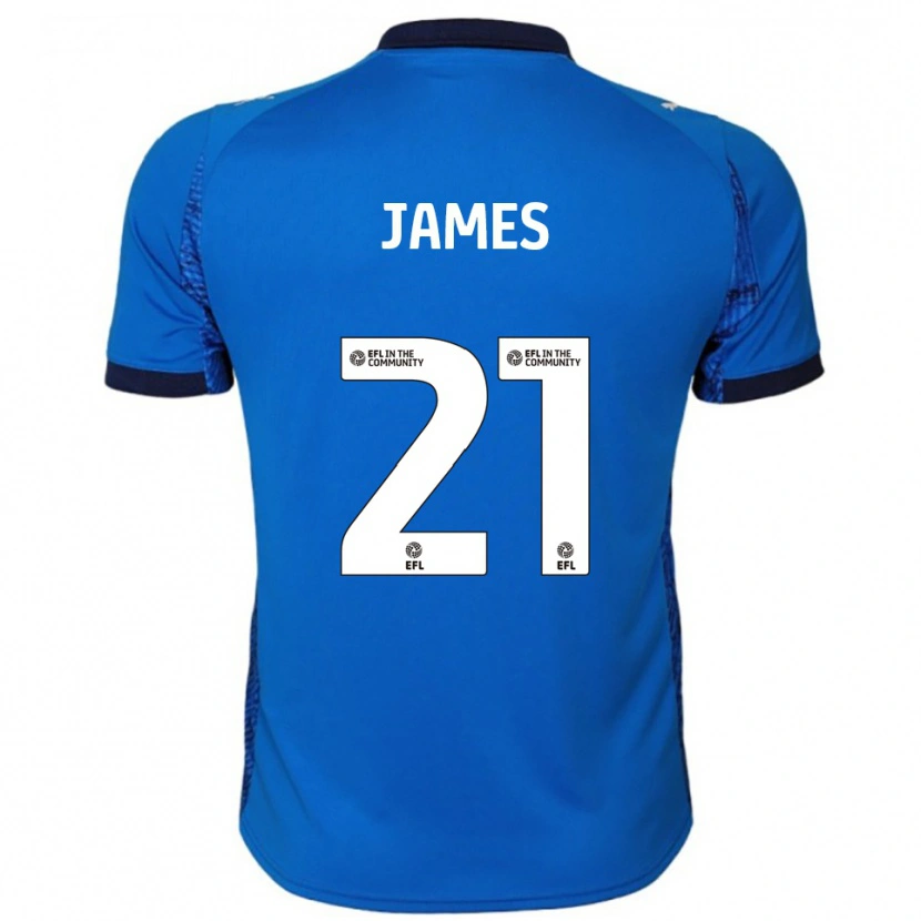 Danxen Enfant Maillot Hayley James #21 Bleu Blanc Tenues Domicile 2025/26 T-Shirt