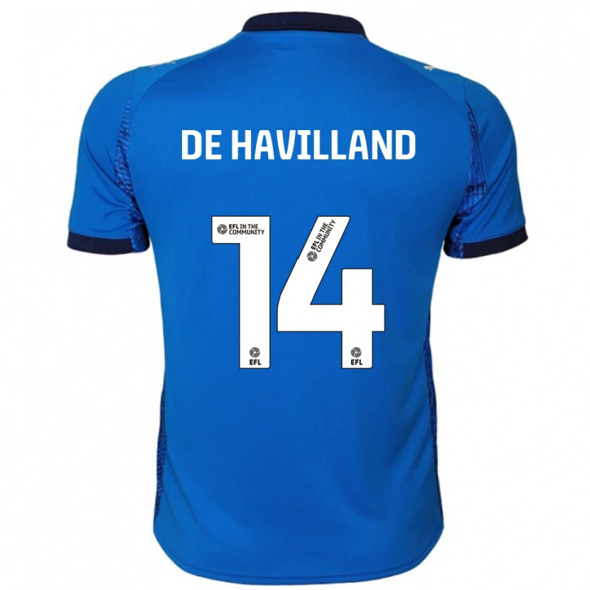 Danxen Enfant Maillot Ryan De Havilland #14 Bleu Blanc Tenues Domicile 2025/26 T-Shirt