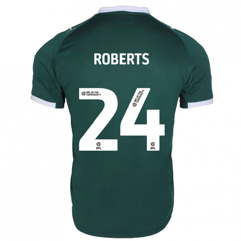 Danxen Enfant Maillot Caleb Roberts #24 Vert Blanc Tenues Domicile 2025/26 T-Shirt