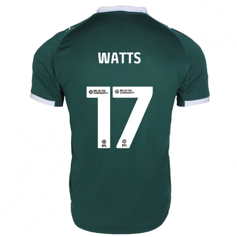 Danxen Enfant Maillot Caleb Watts #17 Vert Blanc Tenues Domicile 2025/26 T-Shirt