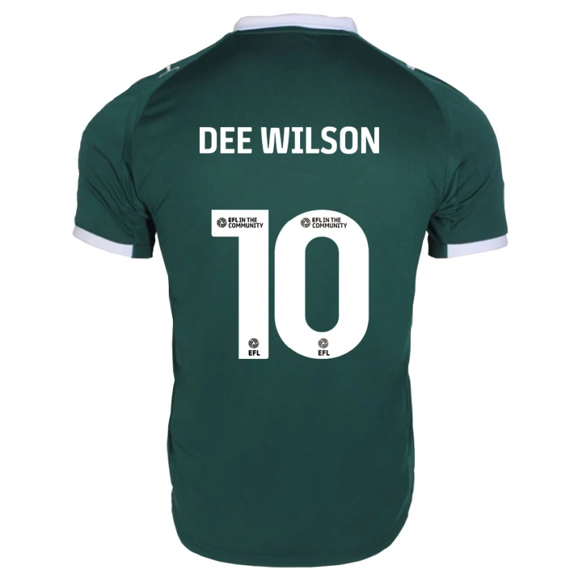 Danxen Enfant Maillot Georgia Dee Wilson #10 Vert Blanc Tenues Domicile 2025/26 T-Shirt