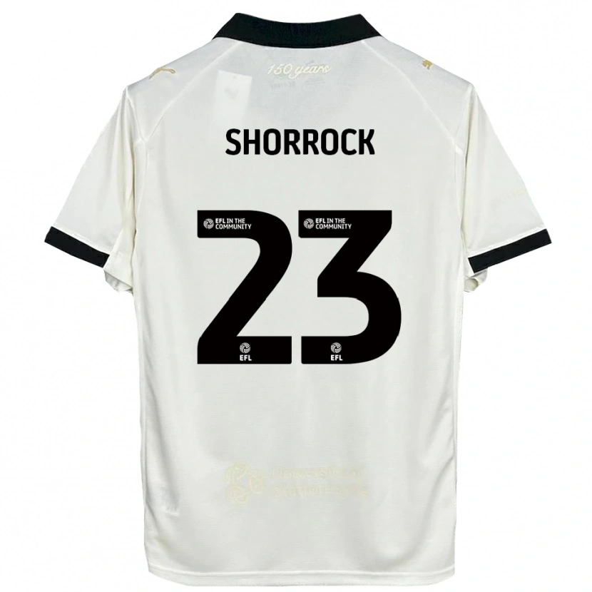 Danxen Enfant Maillot Jack Shorrock #23 Blanc Cassé Noir Tenues Domicile 2025/26 T-Shirt