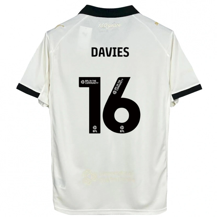 Danxen Enfant Maillot Cassie Davies #16 Blanc Cassé Noir Tenues Domicile 2025/26 T-Shirt