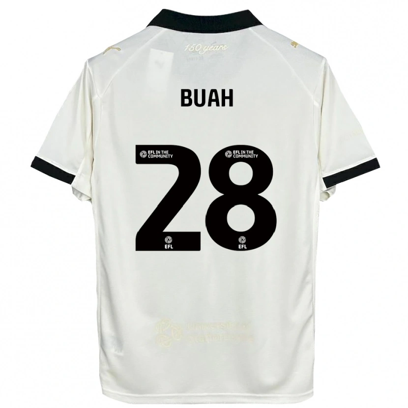 Danxen Enfant Maillot Andrew Buah #28 Blanc Cassé Noir Tenues Domicile 2025/26 T-Shirt