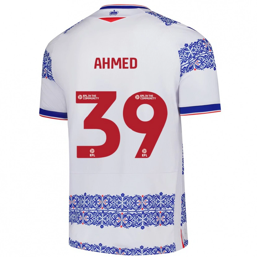 Danxen Enfant Maillot Ashqar Ahmed #39 Blanc Bleu Tenues Domicile 2025/26 T-Shirt