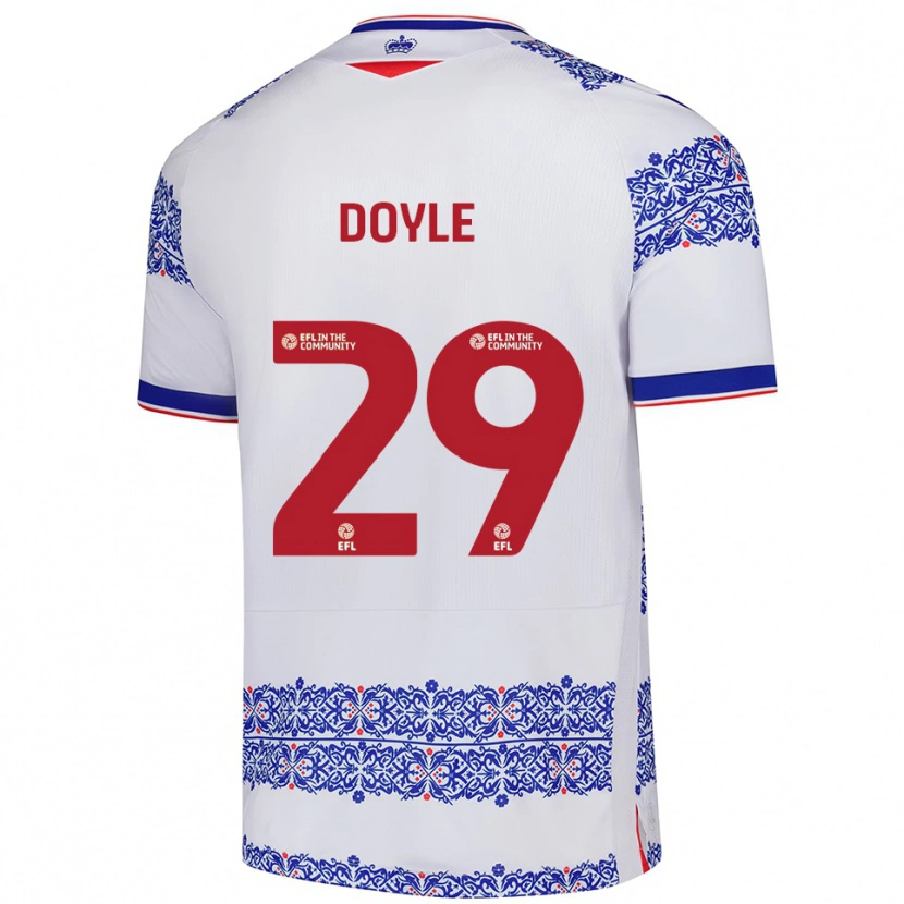 Danxen Enfant Maillot Kamari Doyle #29 Blanc Bleu Tenues Domicile 2025/26 T-Shirt