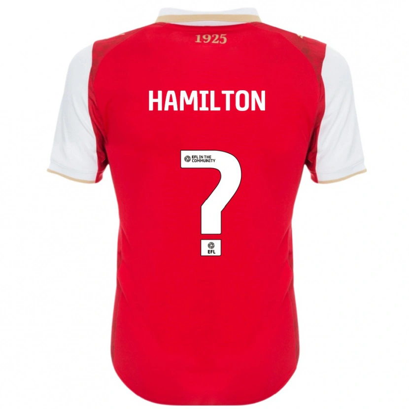 Danxen Enfant Maillot Bailey Hamilton #0 Rouge Blanc Tenues Domicile 2025/26 T-Shirt