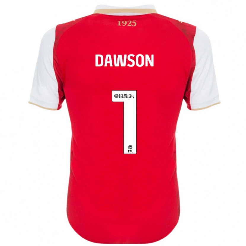 Danxen Enfant Maillot Cameron Dawson #1 Rouge Blanc Tenues Domicile 2025/26 T-Shirt