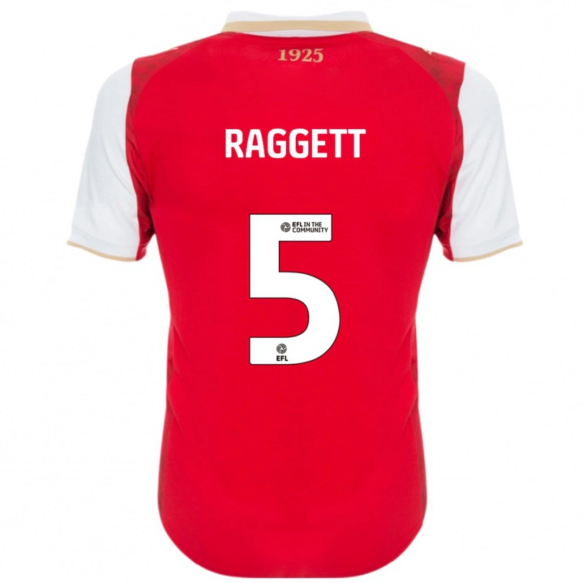 Danxen Enfant Maillot Sean Raggett #5 Rouge Blanc Tenues Domicile 2025/26 T-Shirt