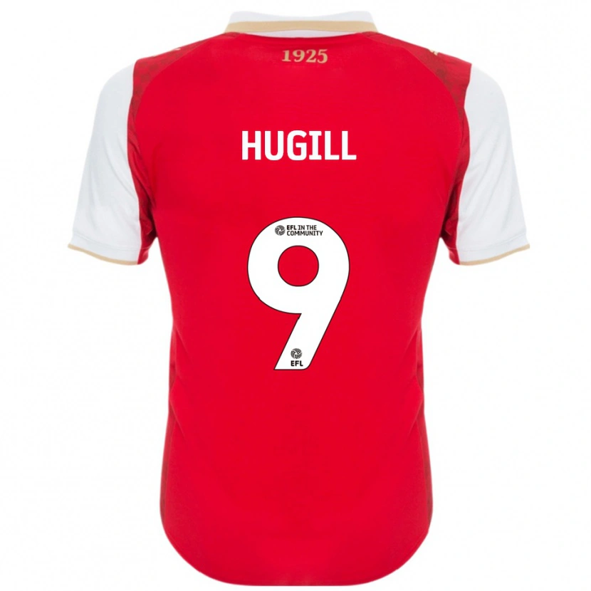 Danxen Enfant Maillot Jordan Hugill #9 Rouge Blanc Tenues Domicile 2025/26 T-Shirt