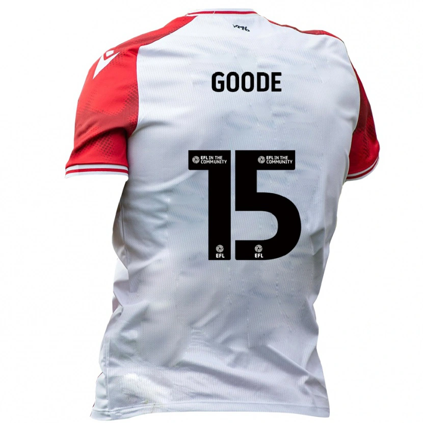 Danxen Enfant Maillot Charlie Goode #15 Blanc Rouge Tenues Domicile 2025/26 T-Shirt