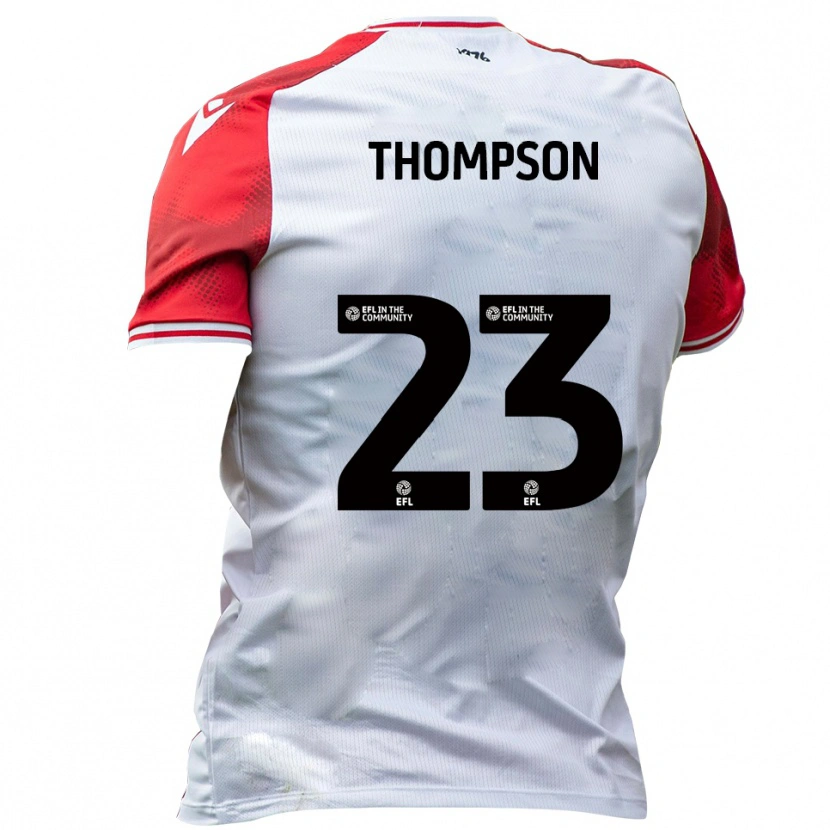 Danxen Enfant Maillot Louis Thompson #23 Blanc Rouge Tenues Domicile 2025/26 T-Shirt