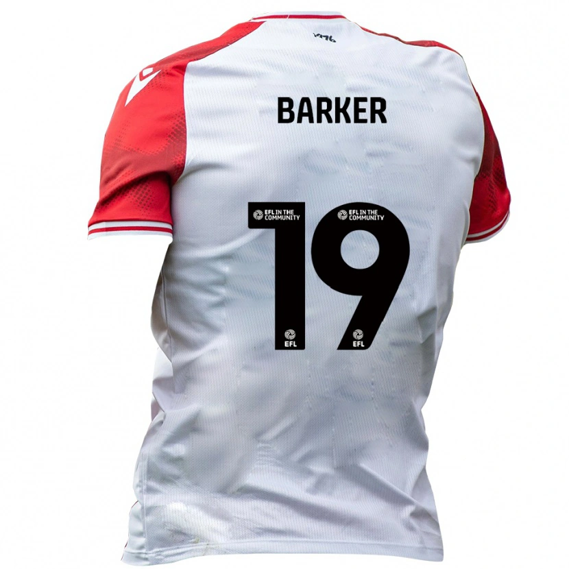Danxen Enfant Maillot Frankie Barker #19 Blanc Rouge Tenues Domicile 2025/26 T-Shirt