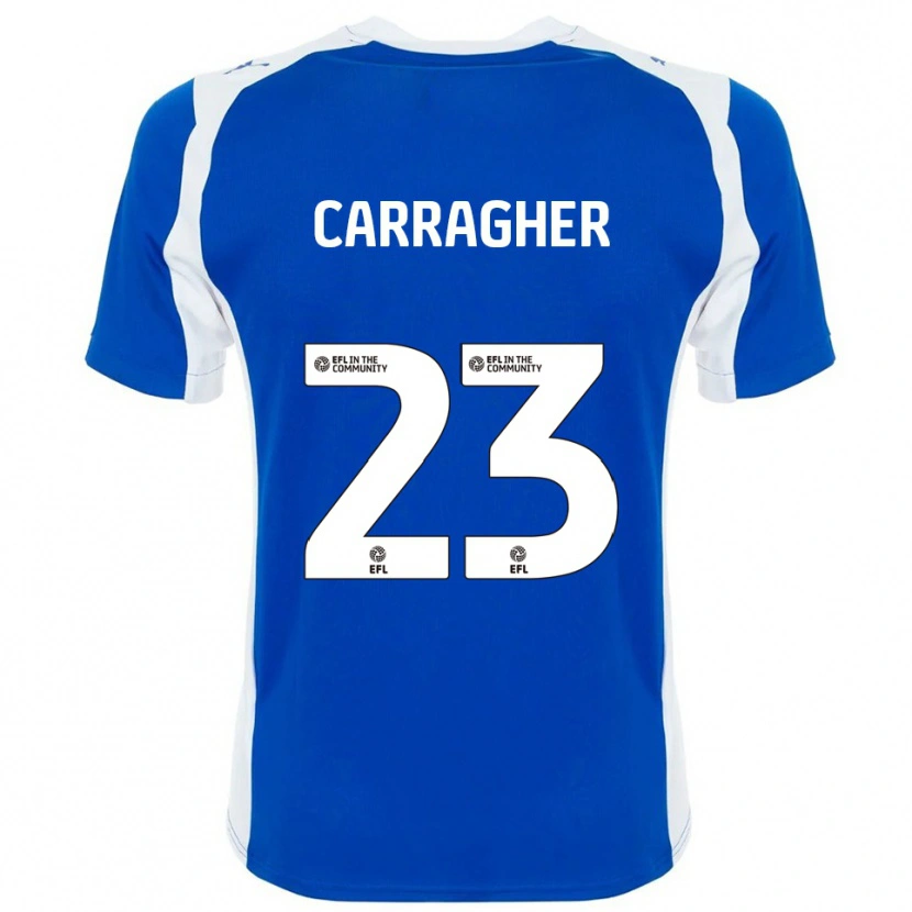 Danxen Enfant Maillot James Carragher #23 Bleu Blanc Tenues Domicile 2025/26 T-Shirt