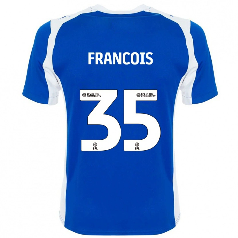 Danxen Enfant Maillot Tyrese Francois #35 Bleu Blanc Tenues Domicile 2025/26 T-Shirt