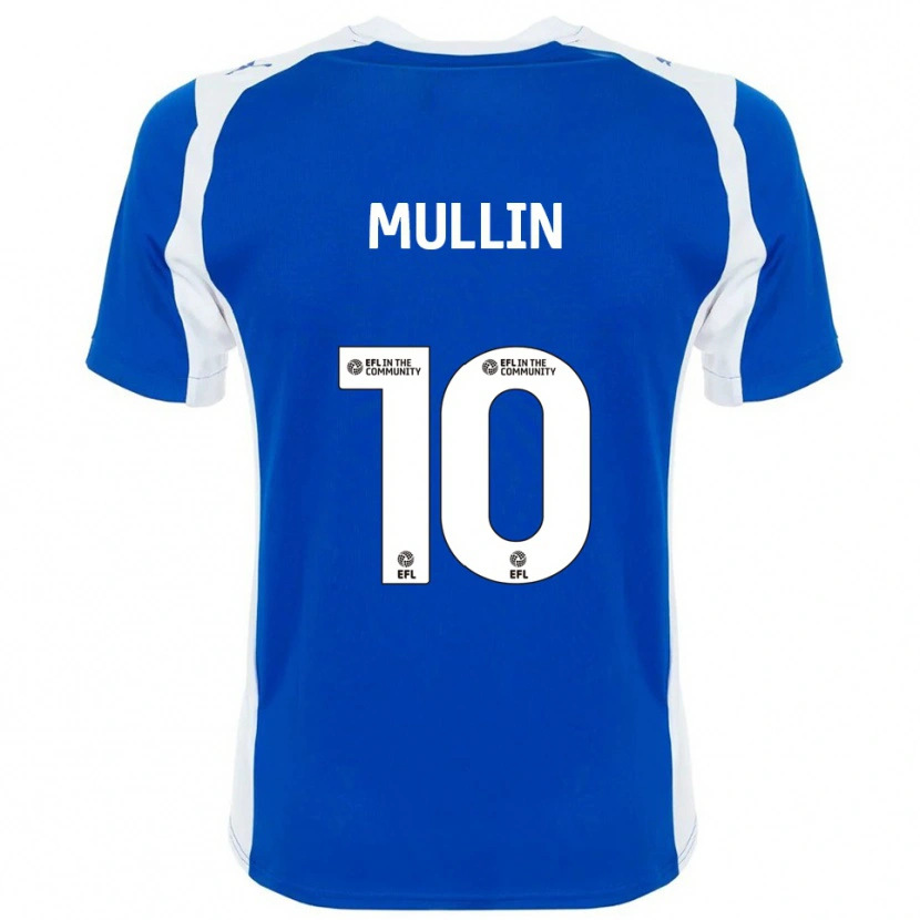 Danxen Enfant Maillot Paul Mullin #10 Bleu Blanc Tenues Domicile 2025/26 T-Shirt