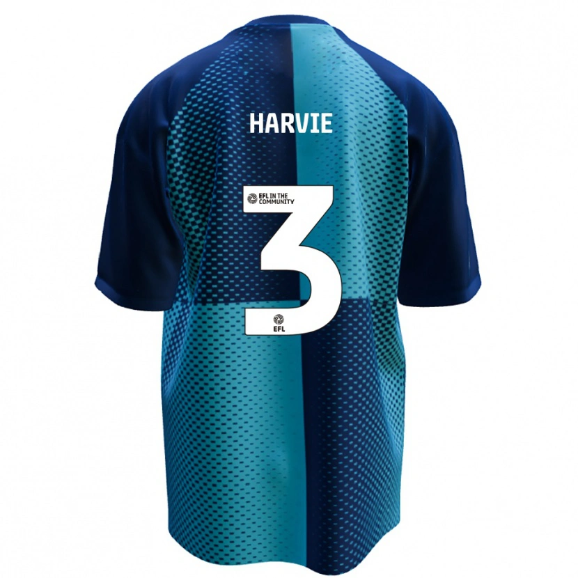 Danxen Enfant Maillot Daniel Harvie #3 Bleu Bleu Ciel Tenues Domicile 2025/26 T-Shirt