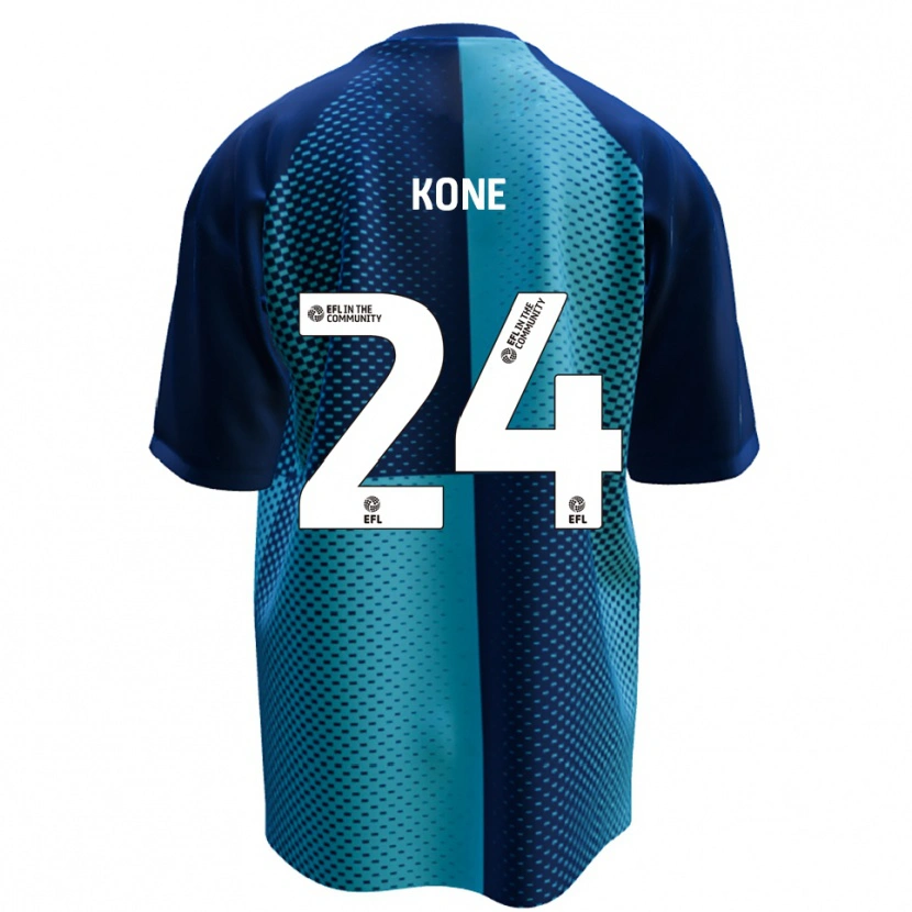 Danxen Enfant Maillot Richard Kone #24 Bleu Bleu Ciel Tenues Domicile 2025/26 T-Shirt