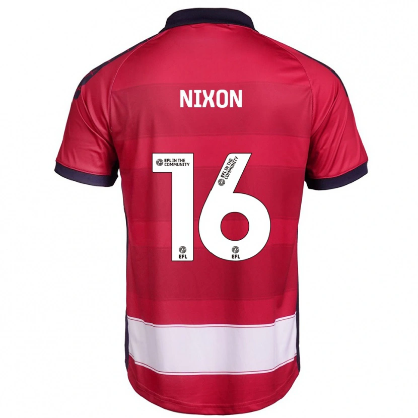 Danxen Enfant Maillot Tom Nixon #16 Rouge Blanc Tenues Domicile 2025/26 T-Shirt