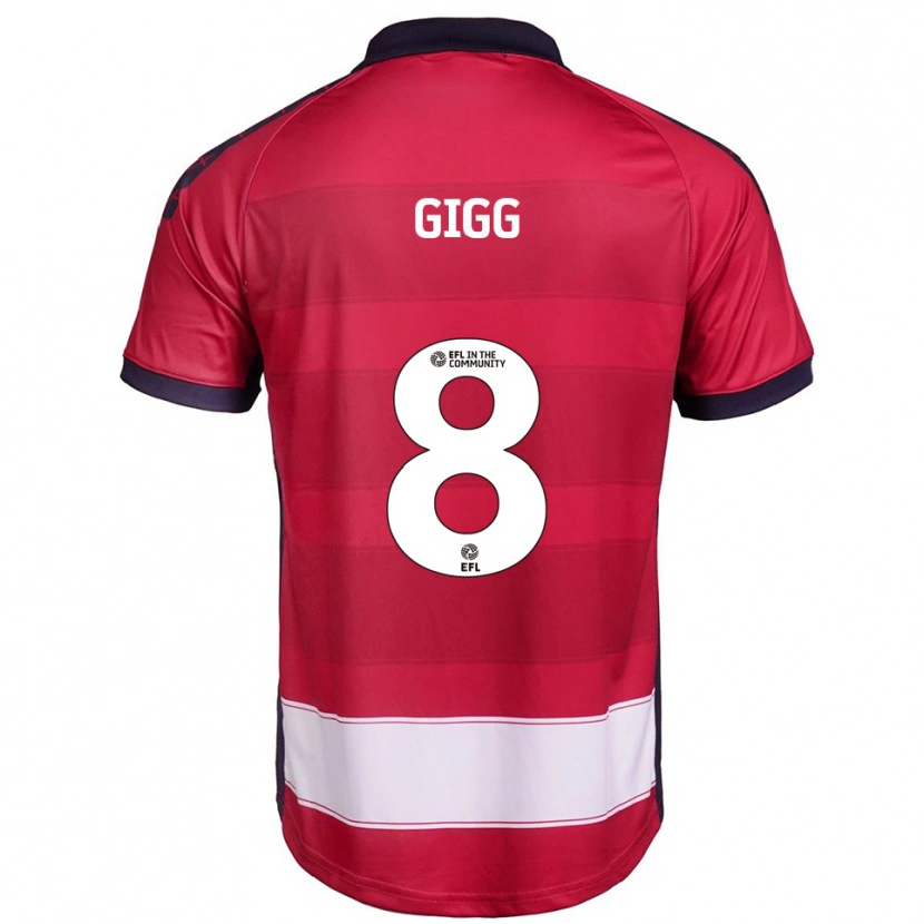 Danxen Enfant Maillot Izzy Gigg #8 Rouge Blanc Tenues Domicile 2025/26 T-Shirt