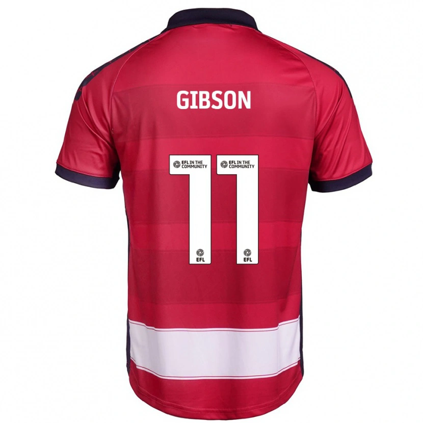 Danxen Enfant Maillot Jordan Gibson #11 Rouge Blanc Tenues Domicile 2025/26 T-Shirt