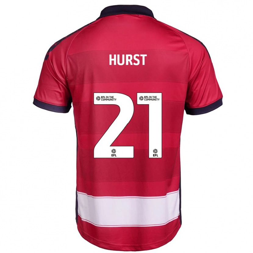 Danxen Enfant Maillot Kyle Hurst #21 Rouge Blanc Tenues Domicile 2025/26 T-Shirt