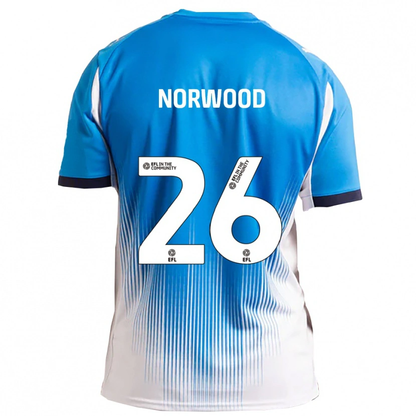 Danxen Enfant Maillot Oliver Norwood #26 Bleu Blanc Tenues Domicile 2025/26 T-Shirt