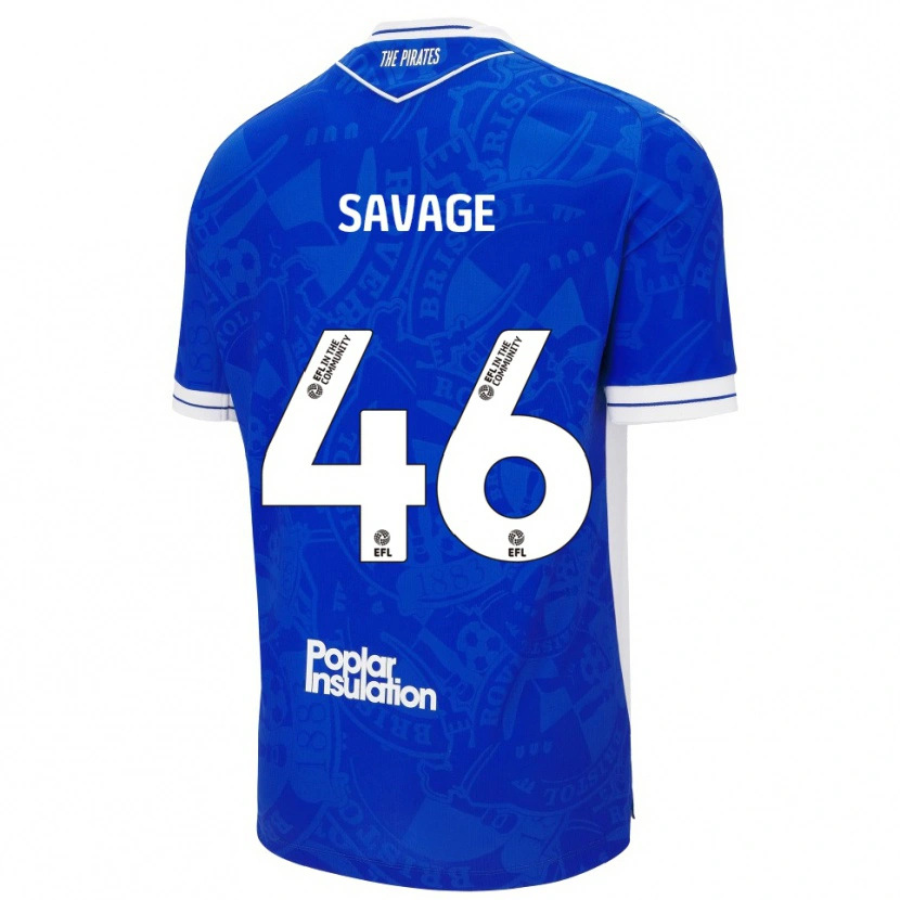 Danxen Enfant Maillot Taelan Savage #46 Bleu Blanc Tenues Domicile 2025/26 T-Shirt