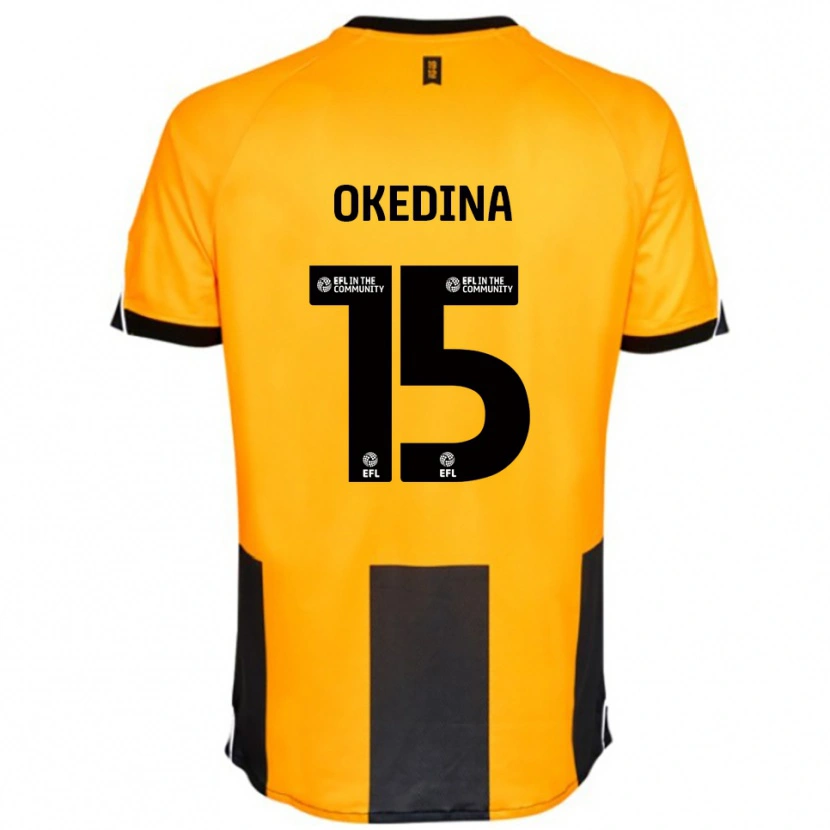 Danxen Enfant Maillot Jubril Okedina #15 Orange Noir Tenues Domicile 2025/26 T-Shirt