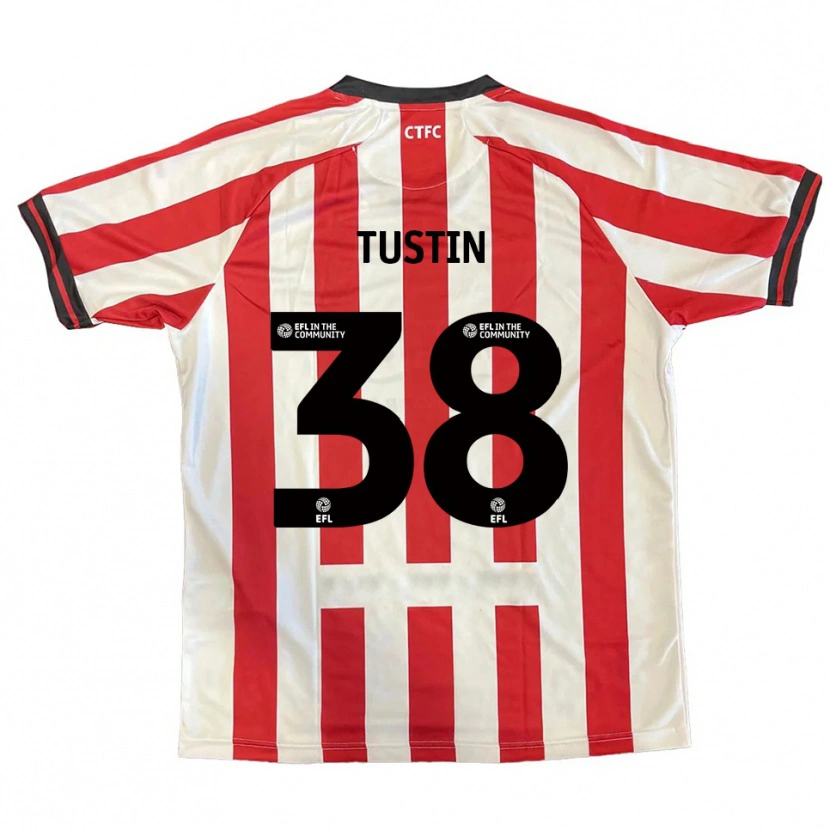 Danxen Enfant Maillot Harry Tustin #38 Rouge Blanc Noir Tenues Domicile 2025/26 T-Shirt