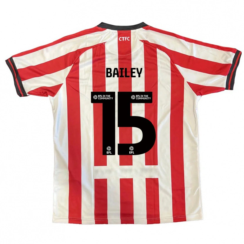 Danxen Enfant Maillot Ieuan Bailey #15 Rouge Blanc Noir Tenues Domicile 2025/26 T-Shirt