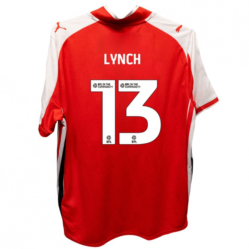 Danxen Enfant Maillot Jay Lynch #13 Rouge Blanc Tenues Domicile 2025/26 T-Shirt