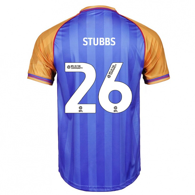 Danxen Enfant Maillot Sam Stubbs #26 Bleu Orange Tenues Domicile 2025/26 T-Shirt