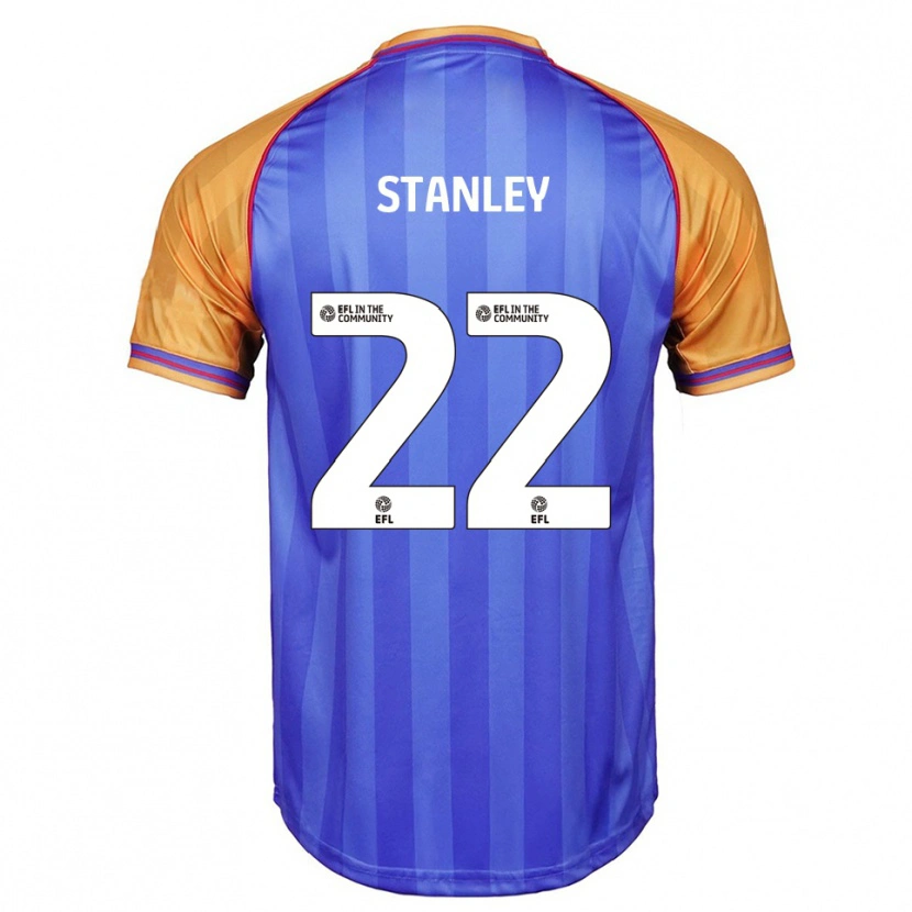 Danxen Enfant Maillot Eva Stanley #22 Bleu Orange Tenues Domicile 2025/26 T-Shirt