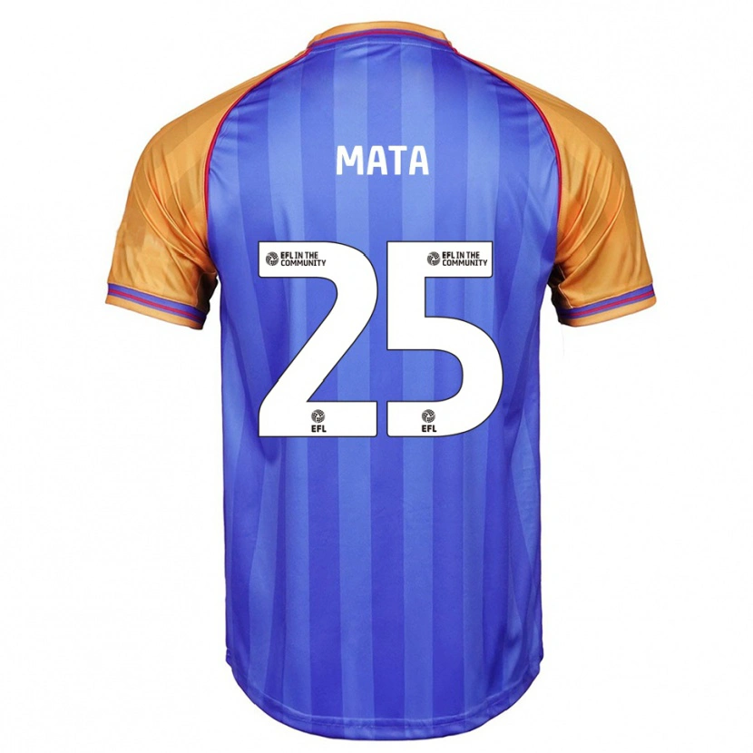 Danxen Enfant Maillot Max Mata #25 Bleu Orange Tenues Domicile 2025/26 T-Shirt