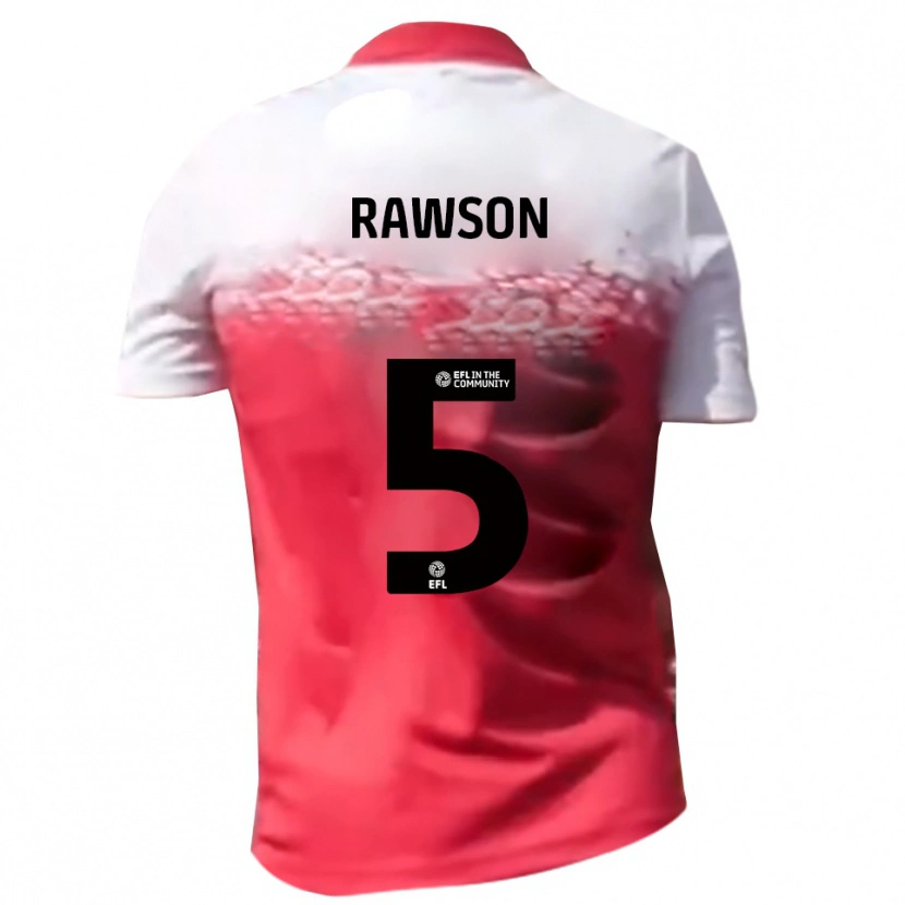 Danxen Enfant Maillot Farrend Rawson #5 Blanc Rouge Tenues Domicile 2025/26 T-Shirt